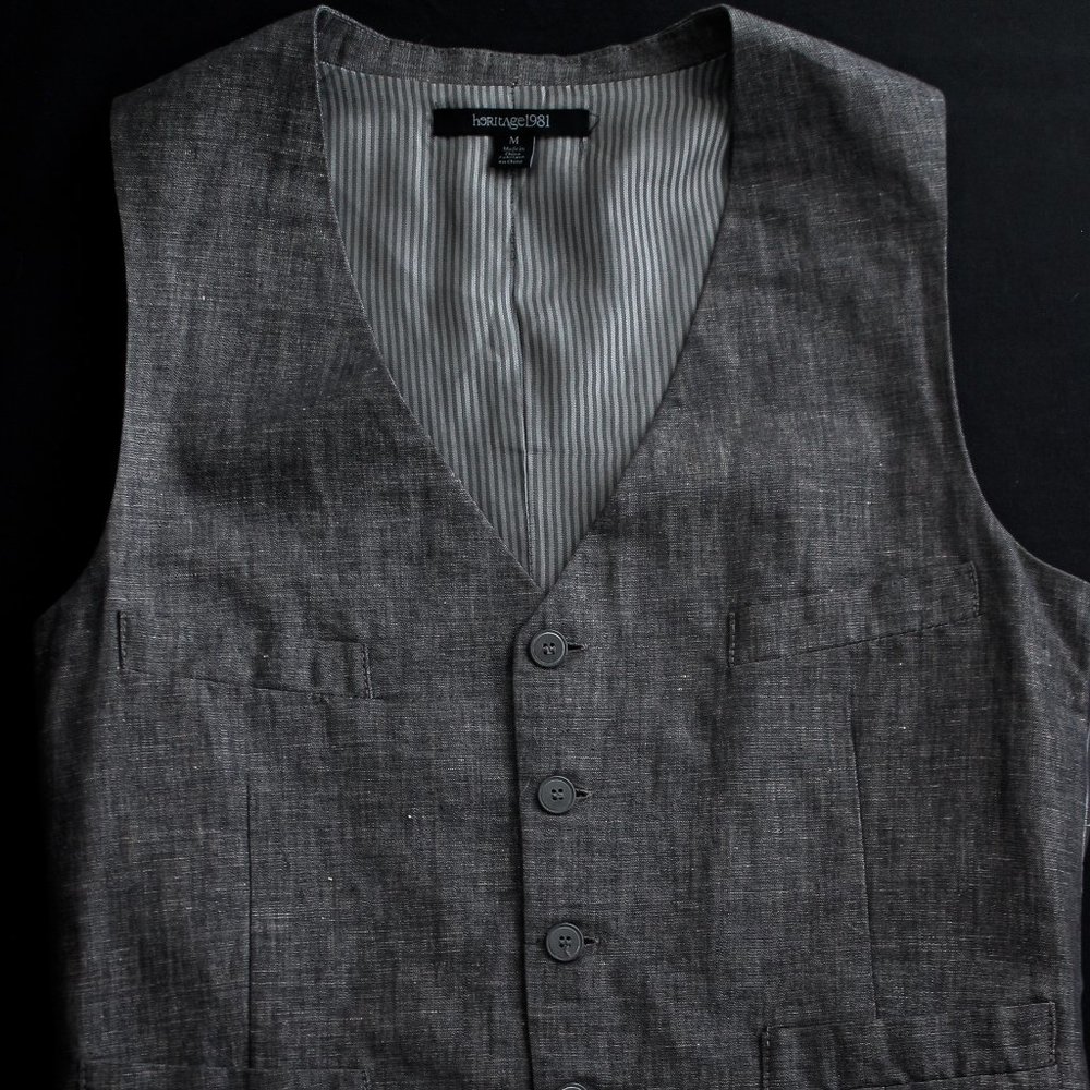 Grey/Gray Dress Vest Mens